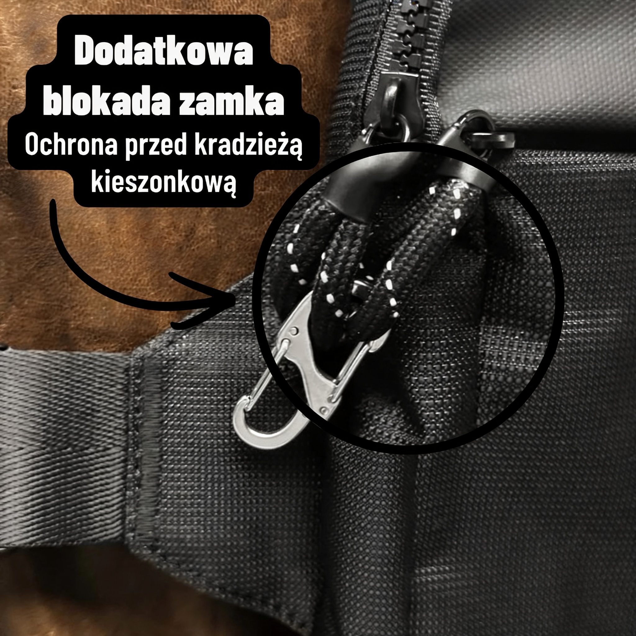 Mechanizm blokady zamka torby